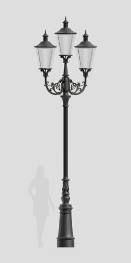 Декорированный двурогий фонарь B3A/03