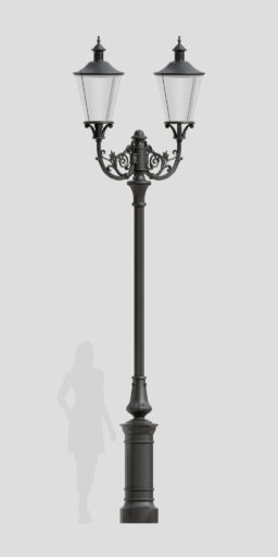 Двустворчатый богато украшенный фонарь B2N/03